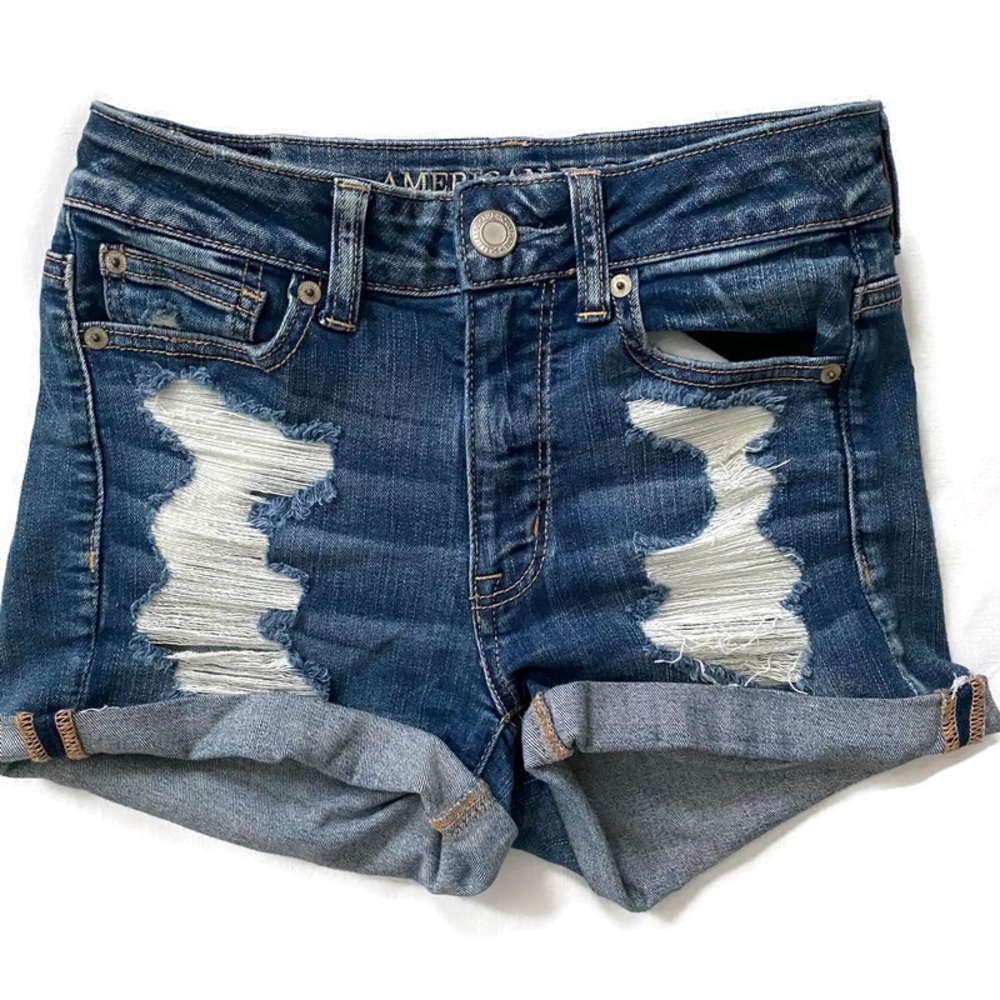AE Ripped Jean Shorts